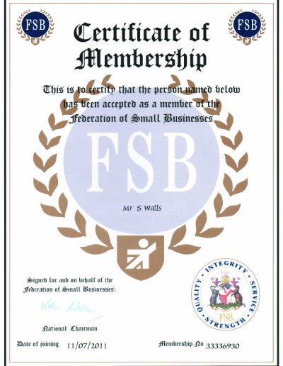 Certificate FSB