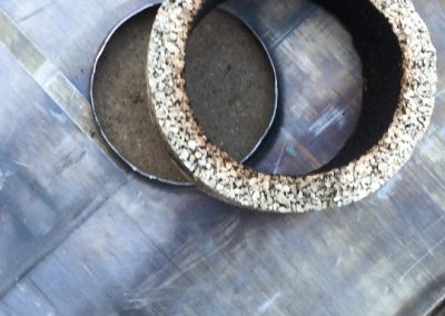 Dressing the lead to suit flue liner