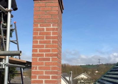 Completed chimney after fitting lead trays