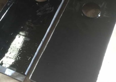 Glossing the internals of the lead trays, this will prevent staining from the weep holes.