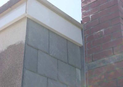 Fascia board ready for corner caps