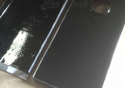 Glossing the internal sides of the lead trays to prevent staining from the weep holes