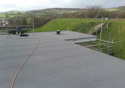 Drip being torched into place