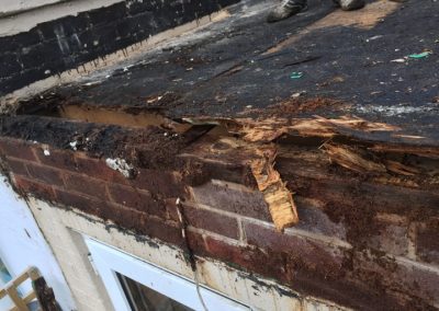 This is a common sight at the drip edge, as the area always seems to break down first. Namely due to sun exposure and takes all of the running water