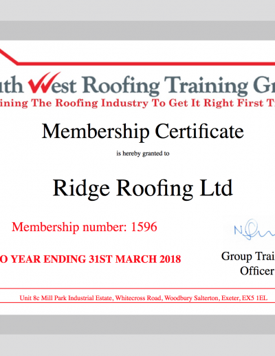South West Roofing Training Group